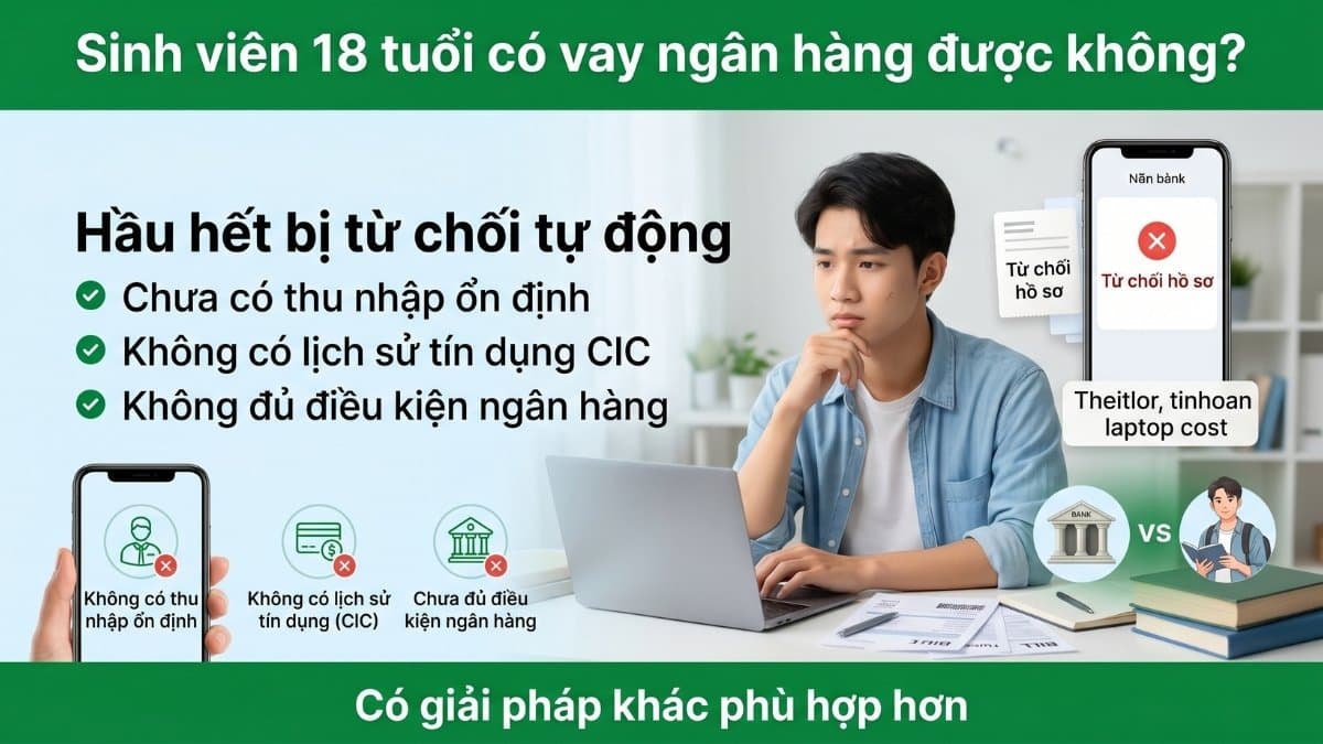 App vay tiền cho sinh viên 18 tuổi: điều kiện và lưu ý 2026