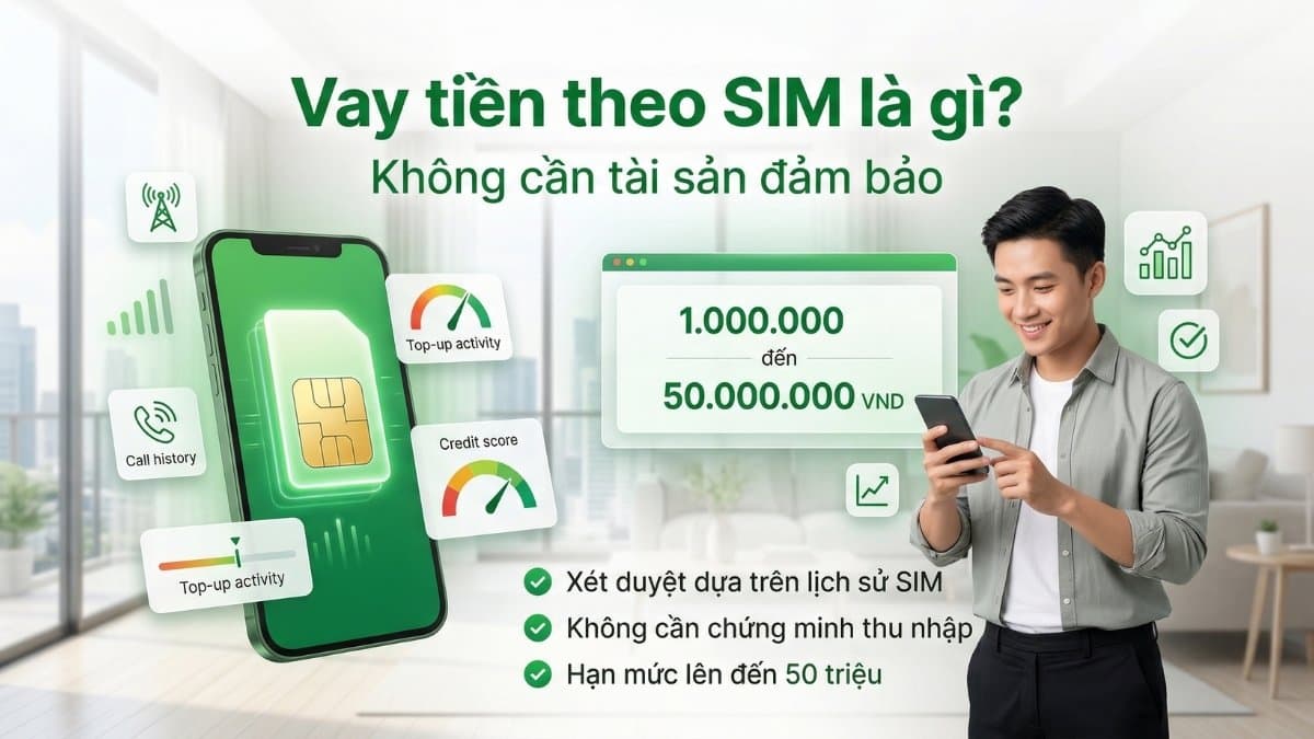 Ảnh minh họa Vay Tiền Bằng SIM Điện Thoại: Hạn Mức 50 Triệu, Không Cần Sao Kê