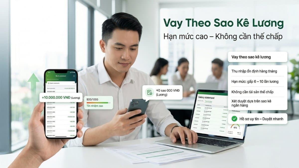 Ảnh minh họa Vay Tiền Theo Sao Kê Lương: Lãi Suất Thấp, Hạn Mức Cực Cao | Vay Ở Đâu