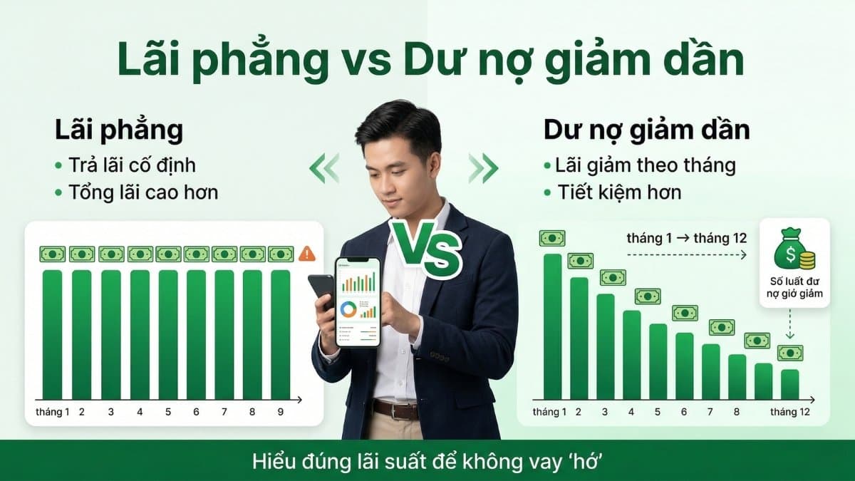 Công thức tính lãi suất trả góp dư nợ giảm dần chuẩn xác | Vay Ở Đâu