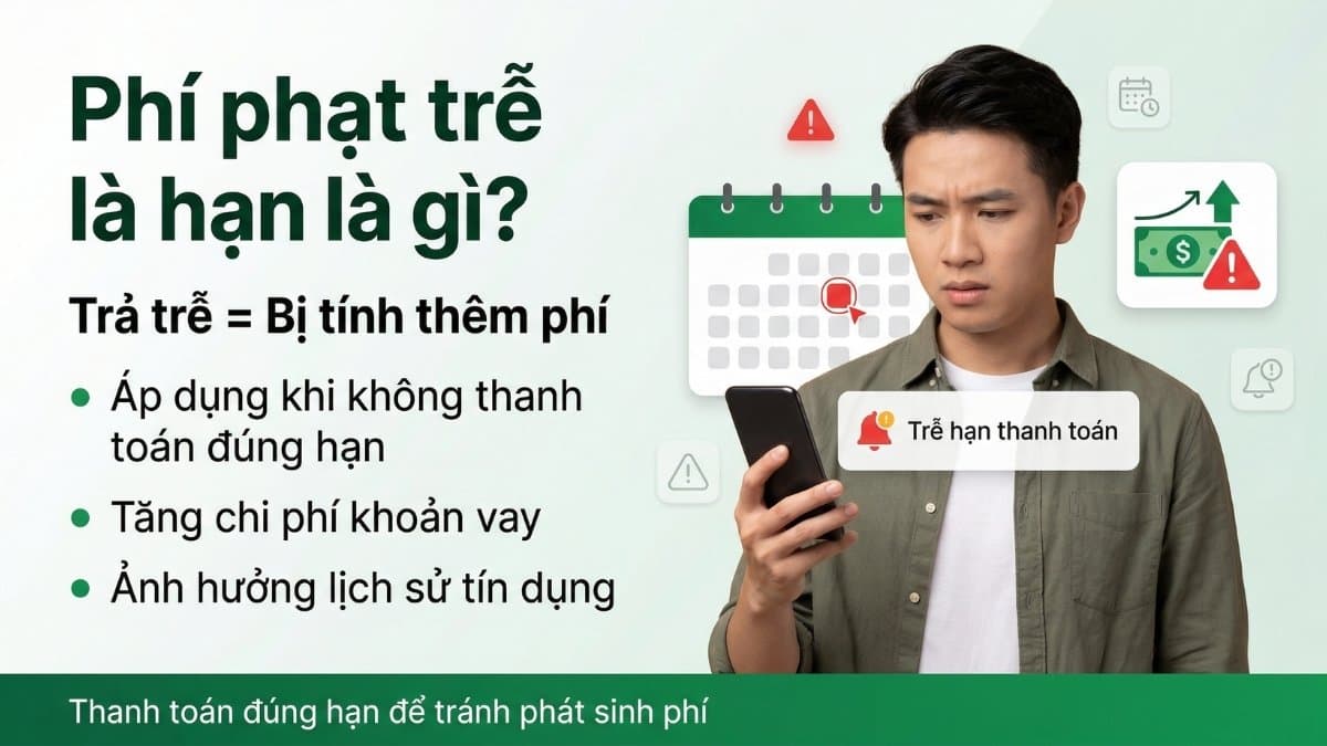Phí phạt trễ hạn khi vay trả góp tháng là bao nhiêu? | Vay Ở Đâu