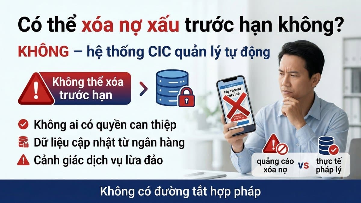 Cách xóa nợ xấu trên CIC nhanh nhất năm 2026 | Vay Ở Đâu