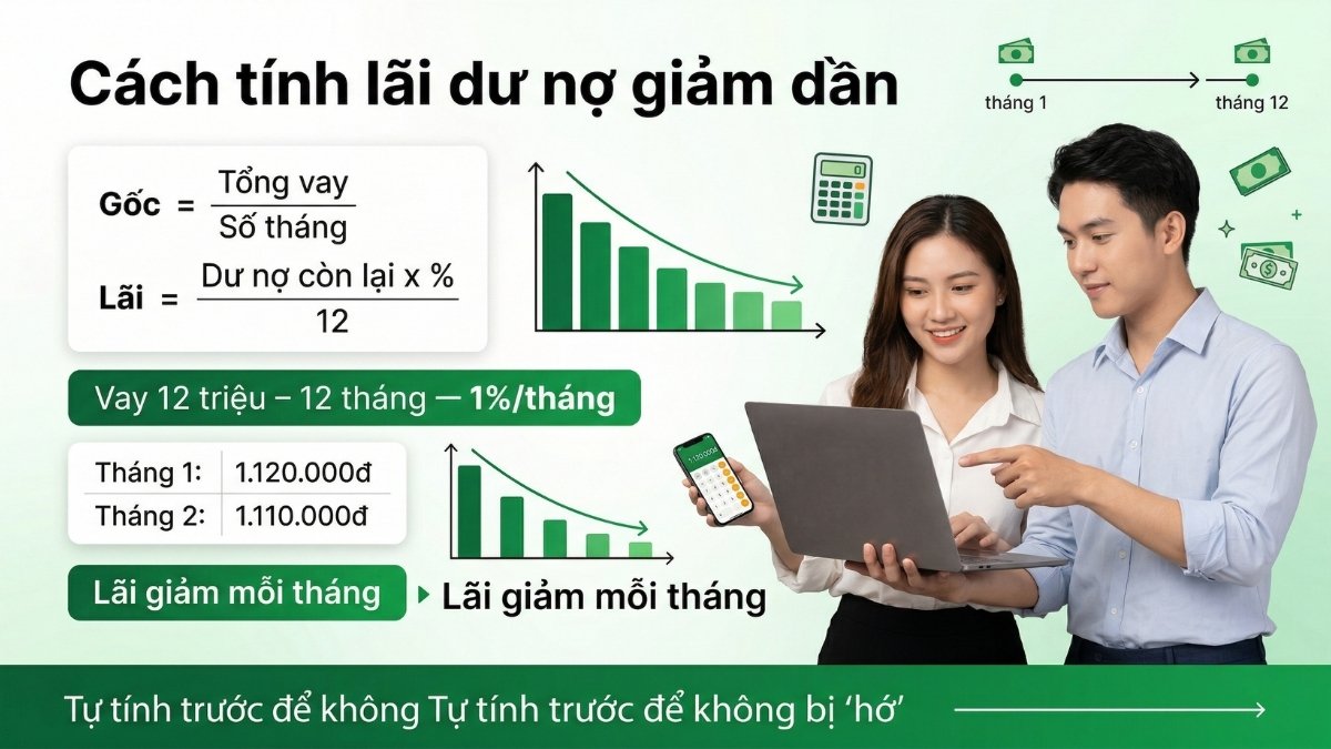 Cong thuc tinh lai suat tra gop du no giam dan Vay Ở Đâu 3