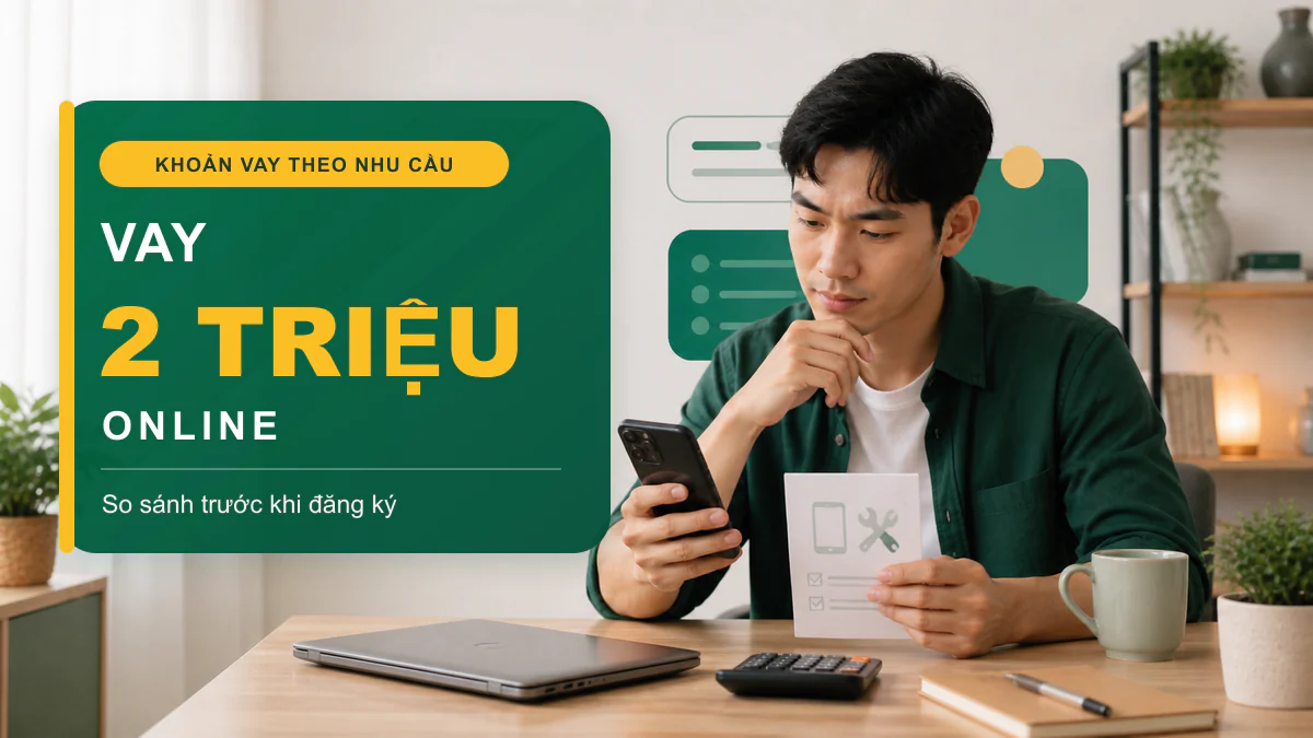Người dùng kiểm tra lịch trả và chi phí cho khoản vay 2 triệu online