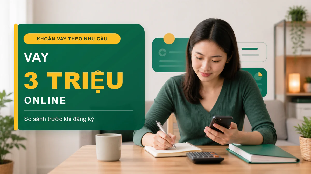 Người dùng lập kế hoạch thanh toán khi so sánh khoản vay 3 triệu online